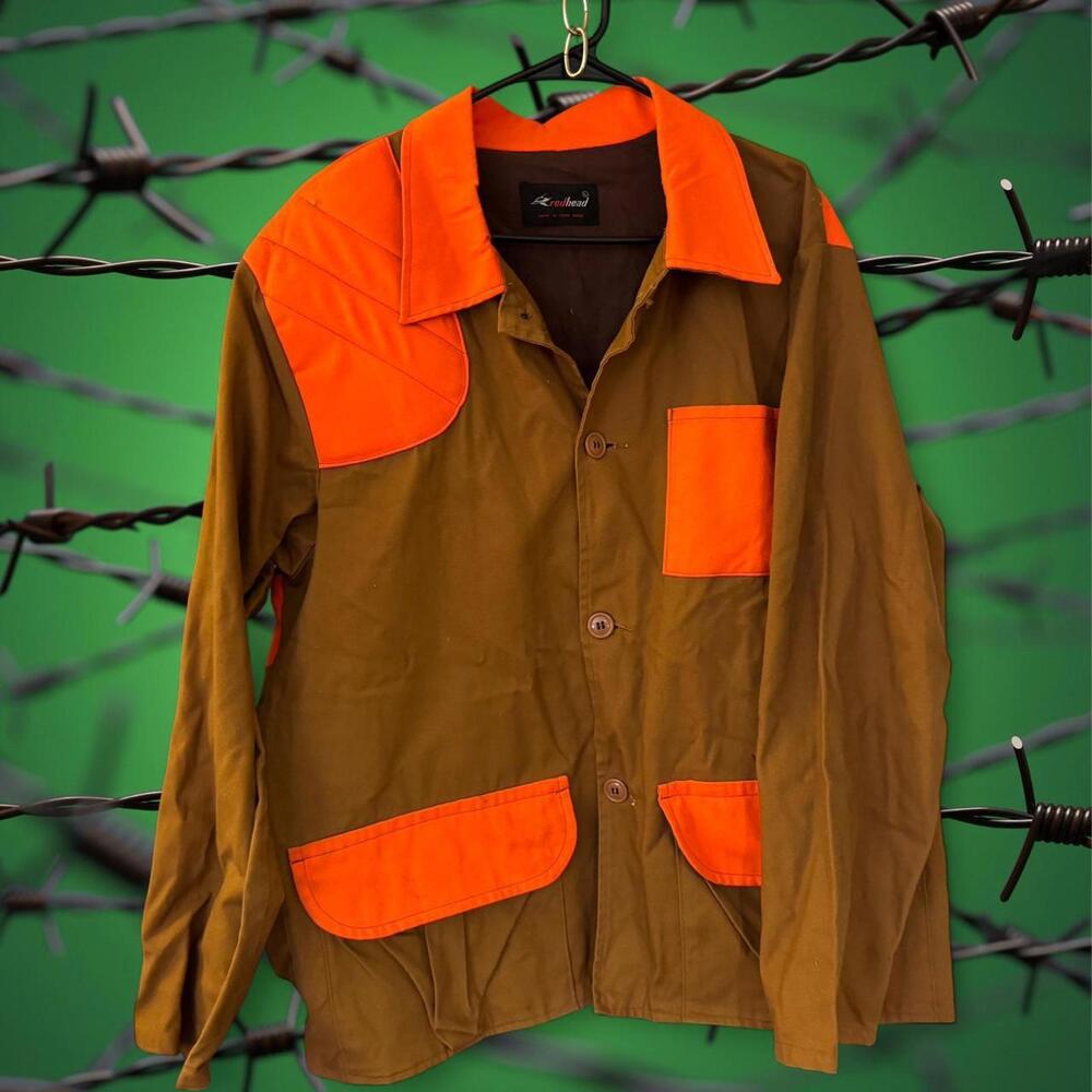 Orange and brown Redhead hunting jacket
